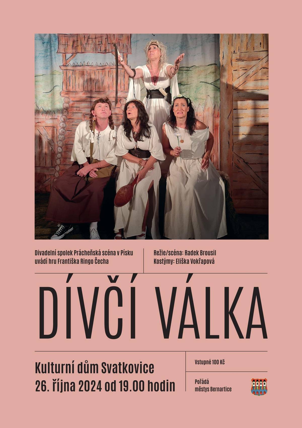 V sobotu 26.10.2024 od 19:00 v kulturním domě ve Svatkovicích, vstupné 100,- Kč.