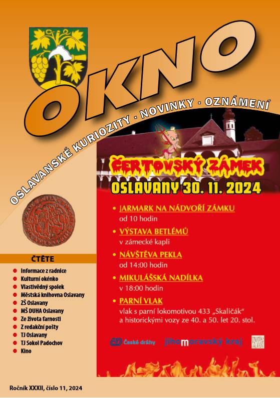 Oslavanský zpravodaj OKNO 11/2024