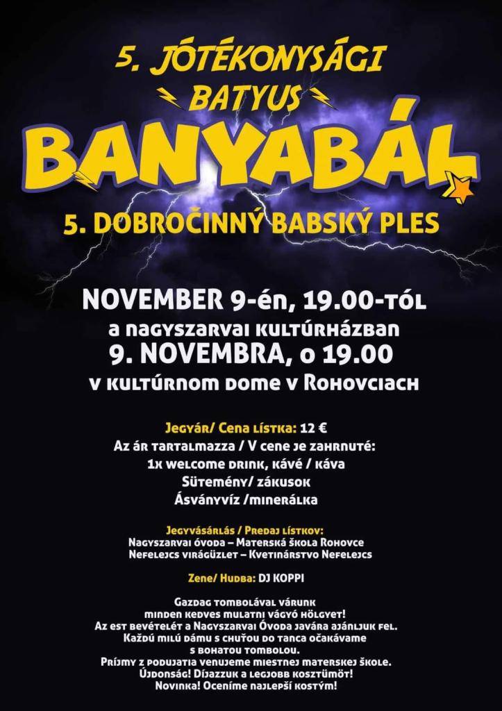 Dobročinný babský ples 9. novembra