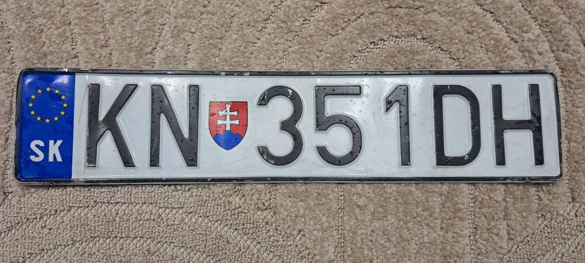 Oznam - nájdená ŠPZ  Értesítés - tálált rendszámtábla