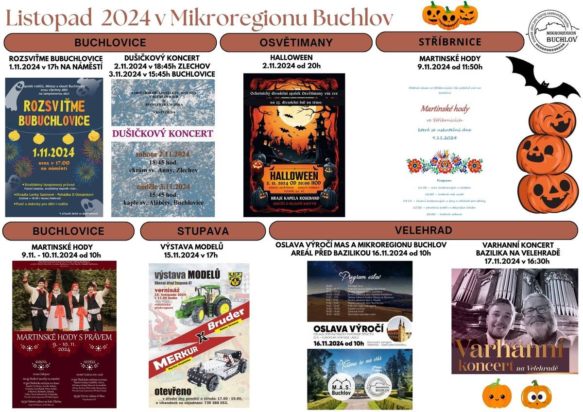 Mikroregion Buchlov - Měsíční přehled akcí na listopad