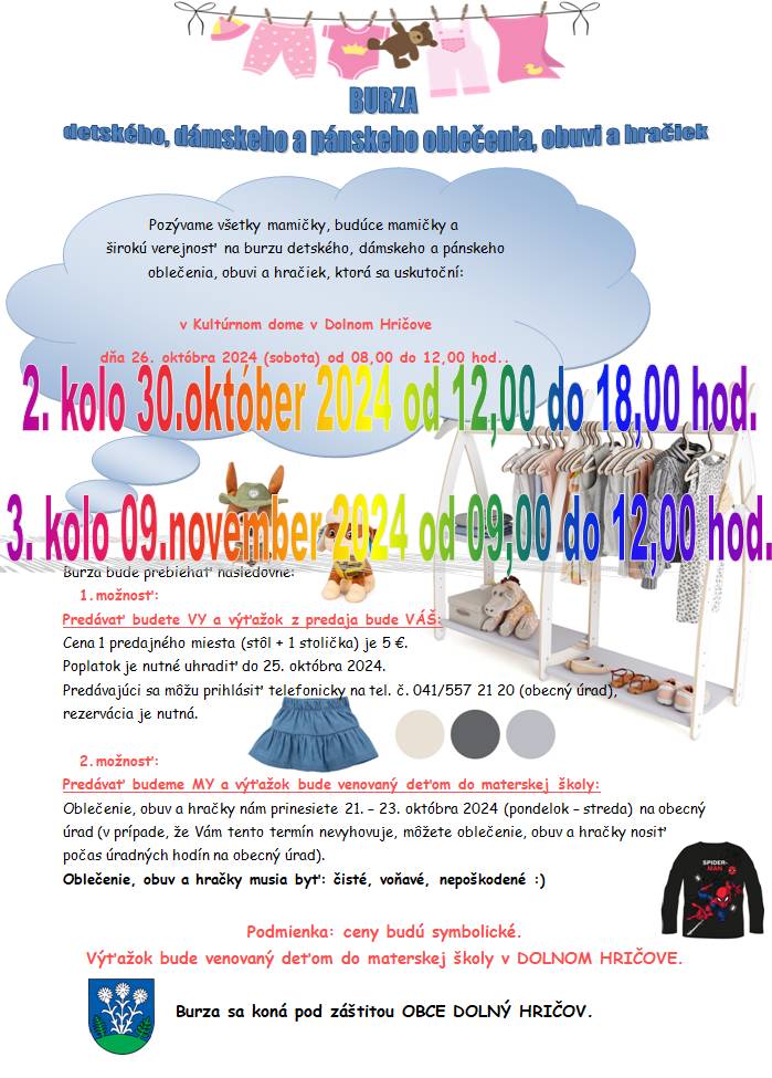 Pozvánka na burzu - 2. a 3. kolo