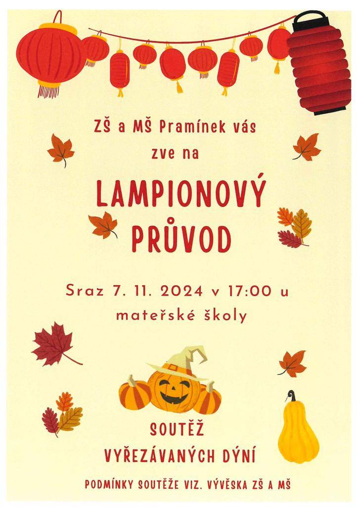 Sraz 7.11.2024 v 17:00 u mateřské školky