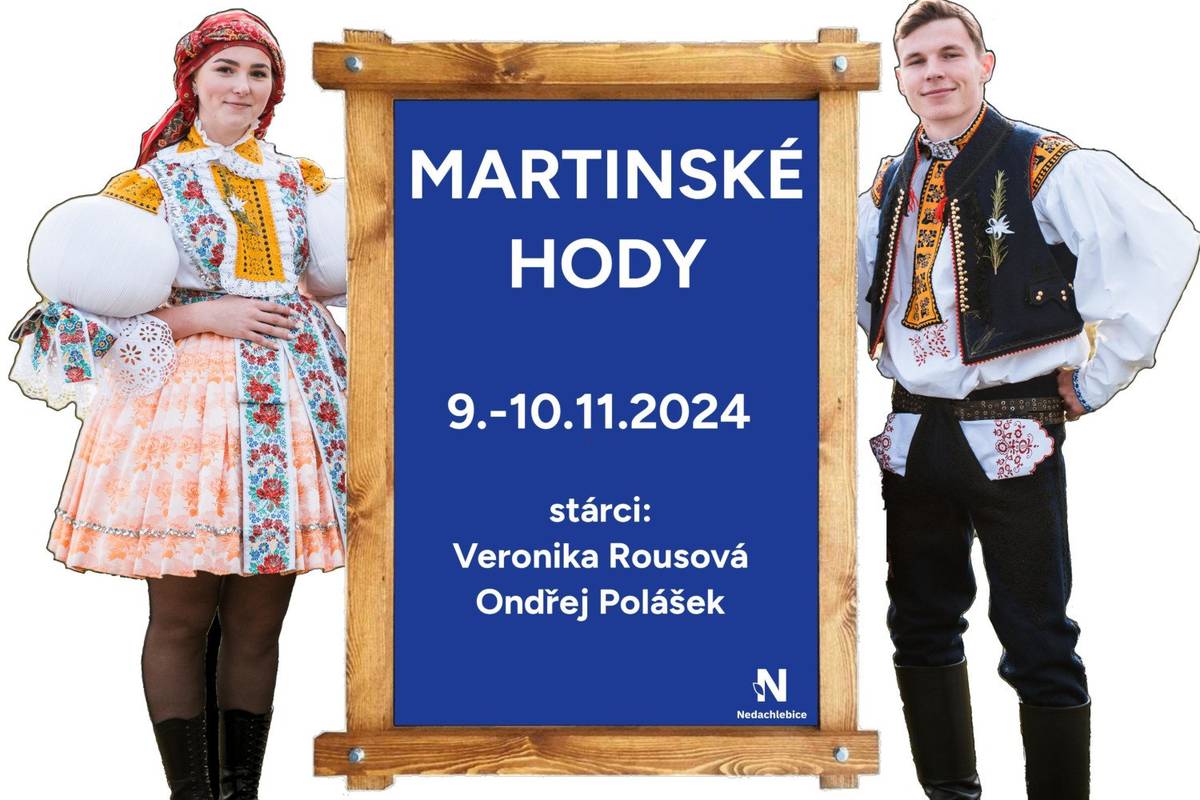 9. - 10. listopadu 2024   sobota:  12:00 sraz krojové chasy u hřiště 15:00 povolení práv u OÚ 15:30 slavnostní průvod obcí 16:00 žehnání práv v kostele sv. Cyrila a Metoděje 20:00 hodová zábava(hraje Staroměstská kapela) 21:00 tanečky   neděle:  10:30 hodová mše svatá v kostele  13:00 obchůzka obcí se Staroměstskou kapelou