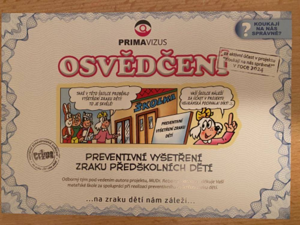 Preventivní screeningové vyšetření zraku dětí