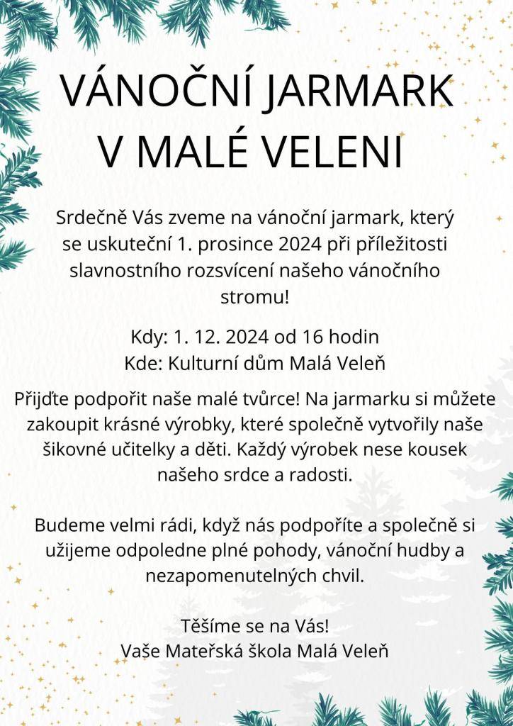 Dne 1. prosince 2024 od 16 hodin v kulturním domě Jedlka