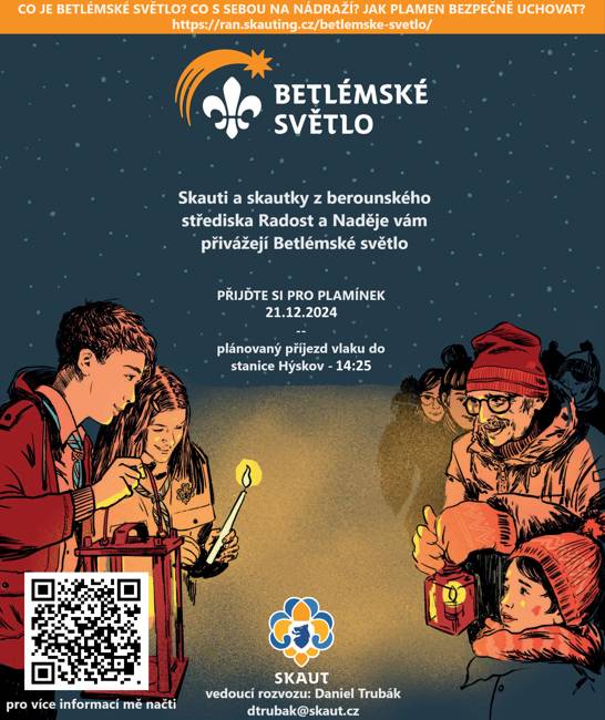 Rozvoz Betlémského světla 21.12.2024