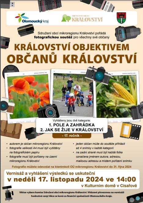 Neděle 17.11.2024 ve 14:00 hodin v KD Císařov.