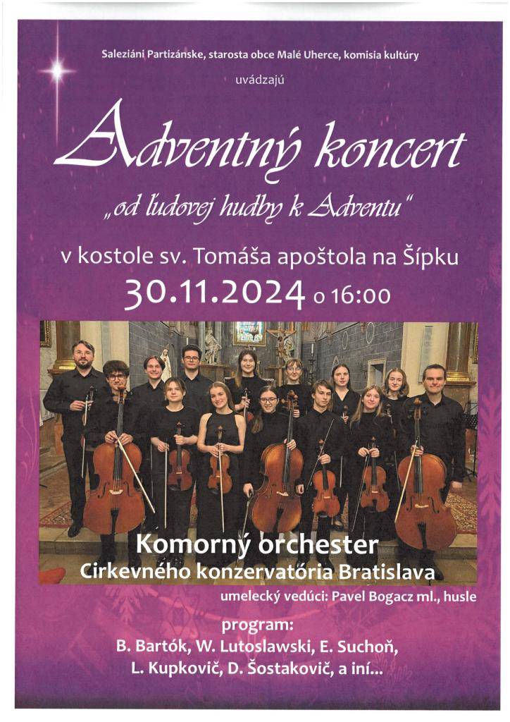 Adventný koncert v kostole sv. Tomáša apoštola na Šípku
