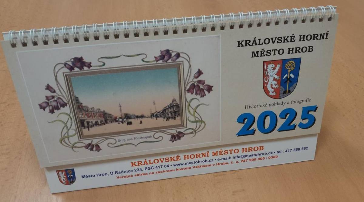 Hrobský kalendář je od dnešního dne skladem. Zakoupit jej lze na MěÚ Hrob nebo v infocentru (Komenského 17).   Pozor, v infocentru nelze platit bezhotovostně.