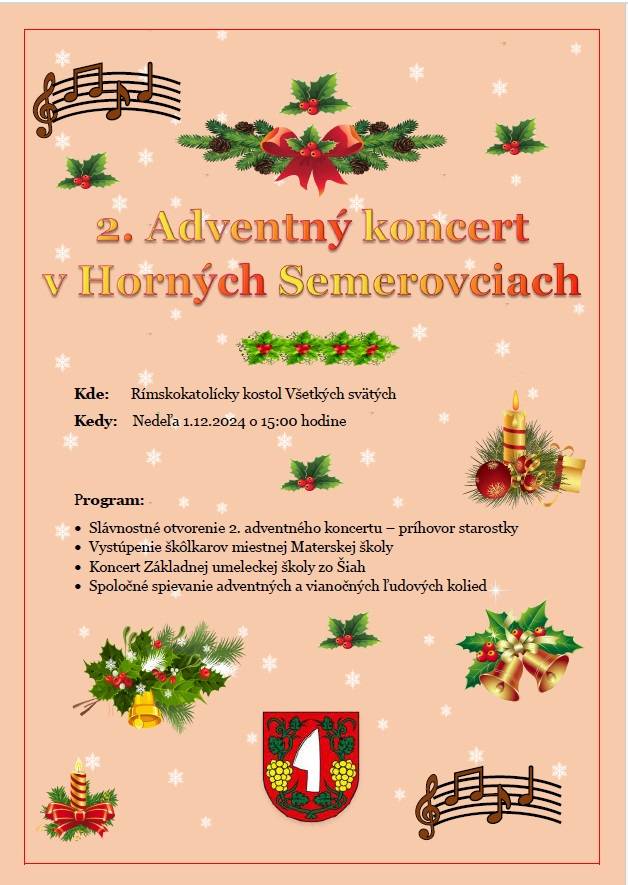 2. Adventný koncert v Horných Semerovciach
