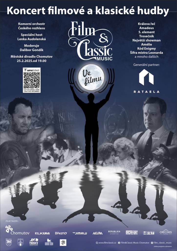 Za podpory obce Spořice proběhne dne 25.2.2025 od 19:00 hod. v Městském divadle Chomutov KONCERT FILMOVÉ A KLASICKÉ HUDBY.