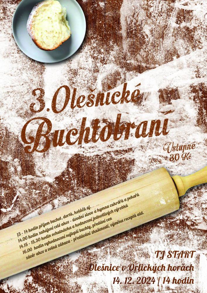 Zveme Vás na další ročník Olešnického Buchtobraní dne 14.12.2024