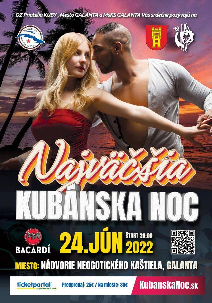 Príďte sa zabaviť na najväčší LATINO event tohto roka na Slovensku! Už 24.6.2022 od 20 hod. na nádvorí Neogotického kaštieľa v Galante.