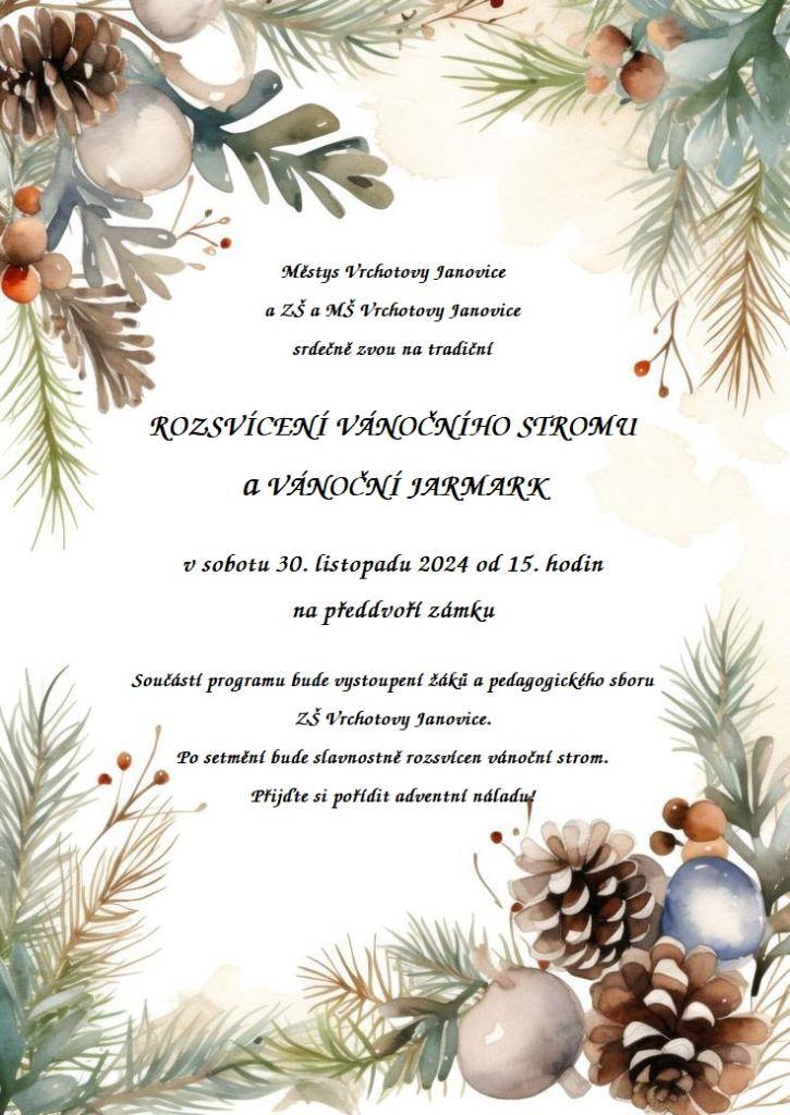 Rozsvícení vánočního stromu a vánoční jarmark