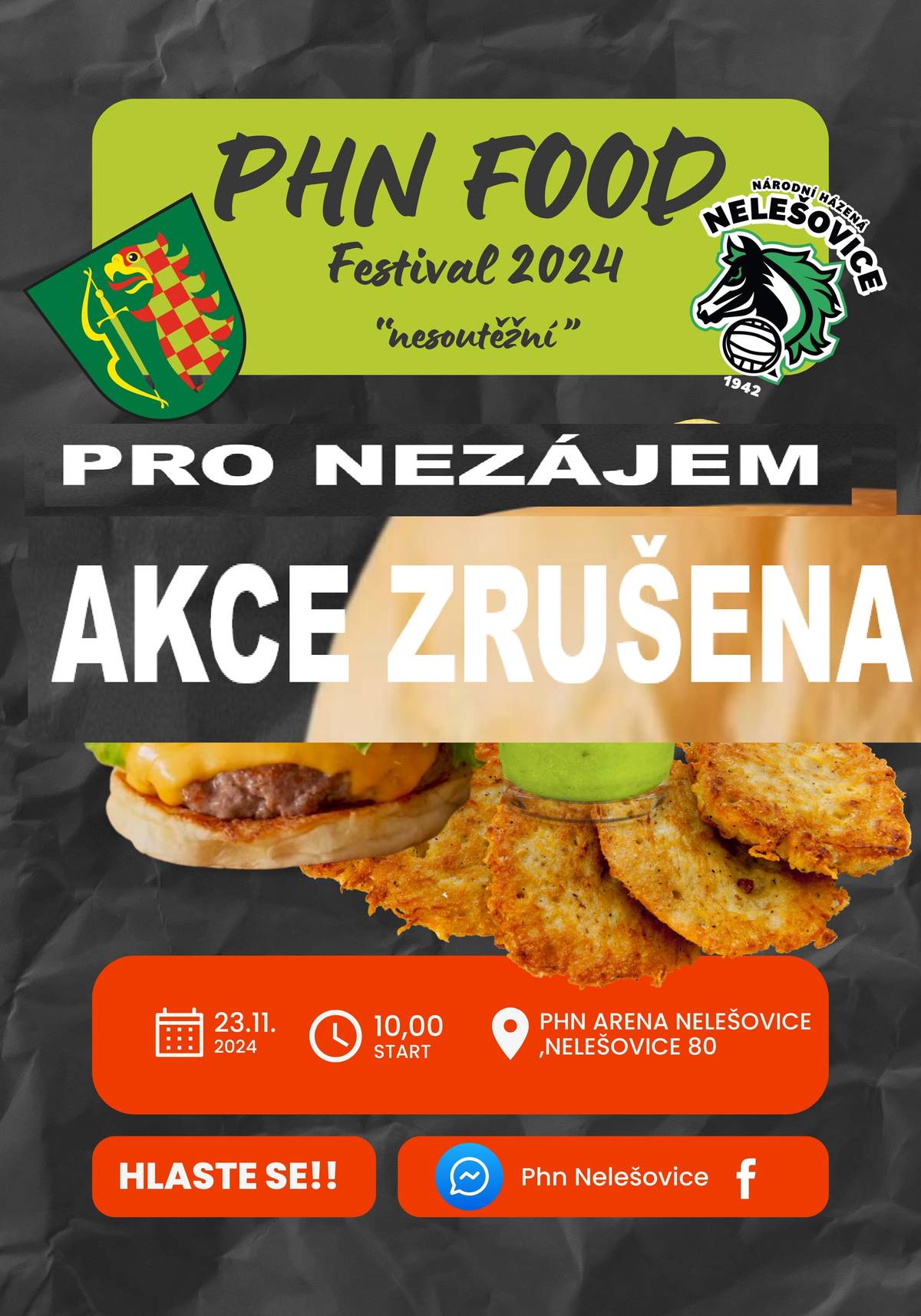 AKCE Z DŮVODU MALÉHO ZÁJMU ÚČINKUJÍCÍCH GURMÁNŮ ZRUŠENA