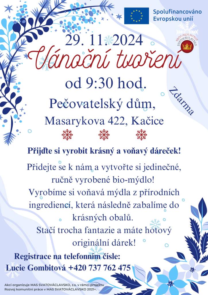 Přidejte se k nám a vytvořte si jedinečné,ručně vyrobené bio-mýdlo! Vyrobíme si voňavá mýdla z přírodníchingrediencí, která následně zabalíme do krásných obalů