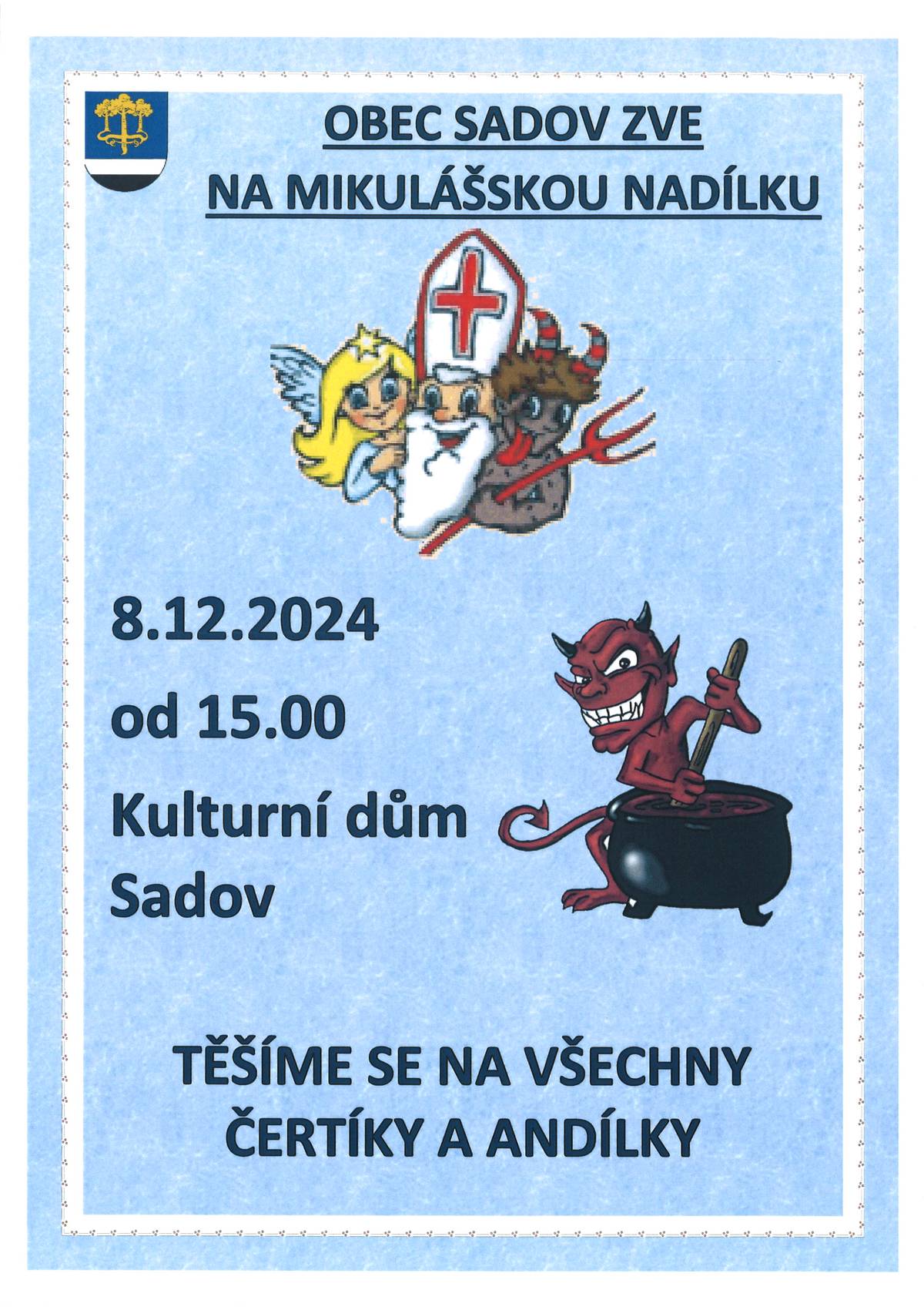 Neděle 8.12.2024 od 15:00 hod - kulturní dům