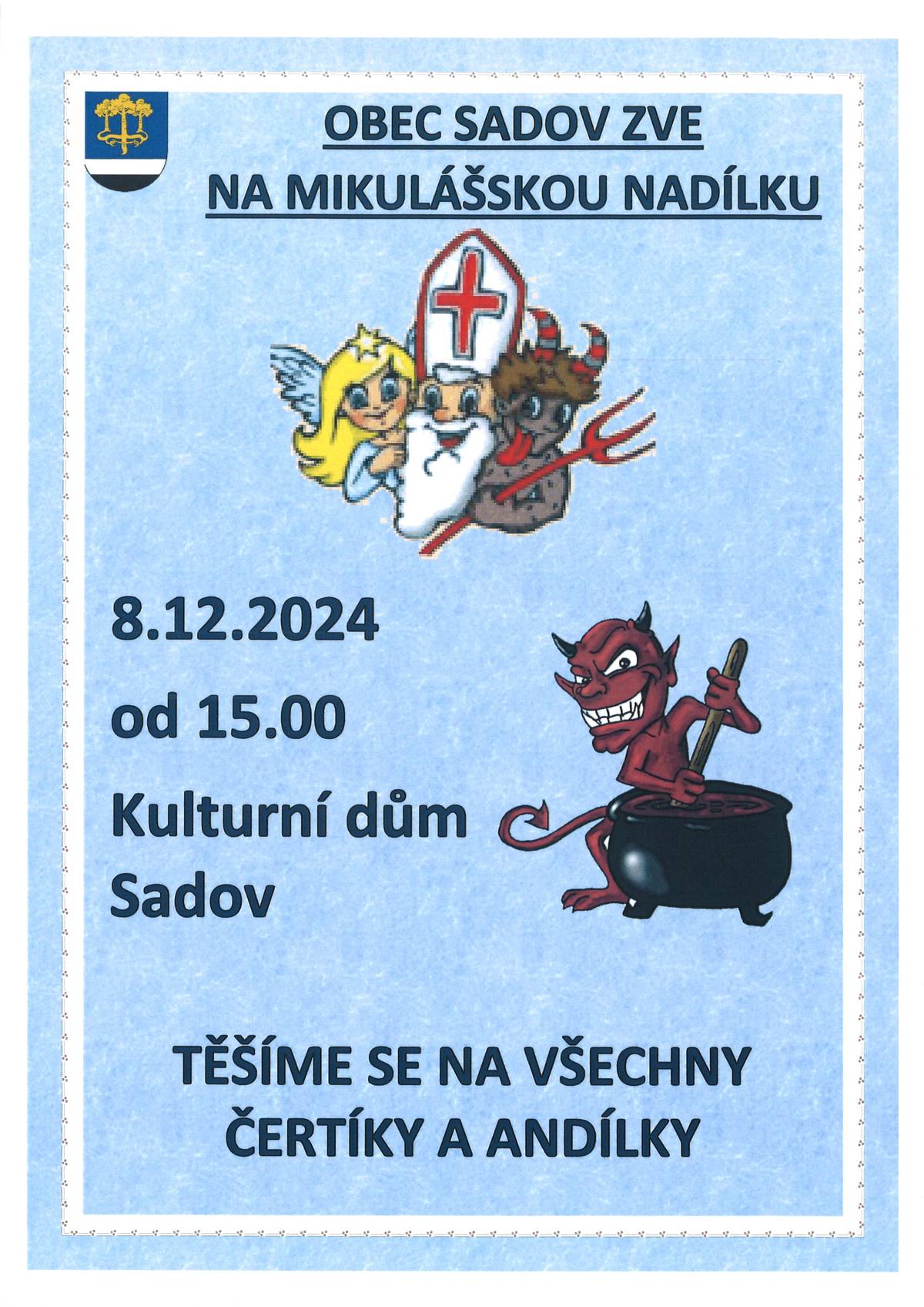 Neděle 8.12.2024 od 15:00 hod - kulturní dům