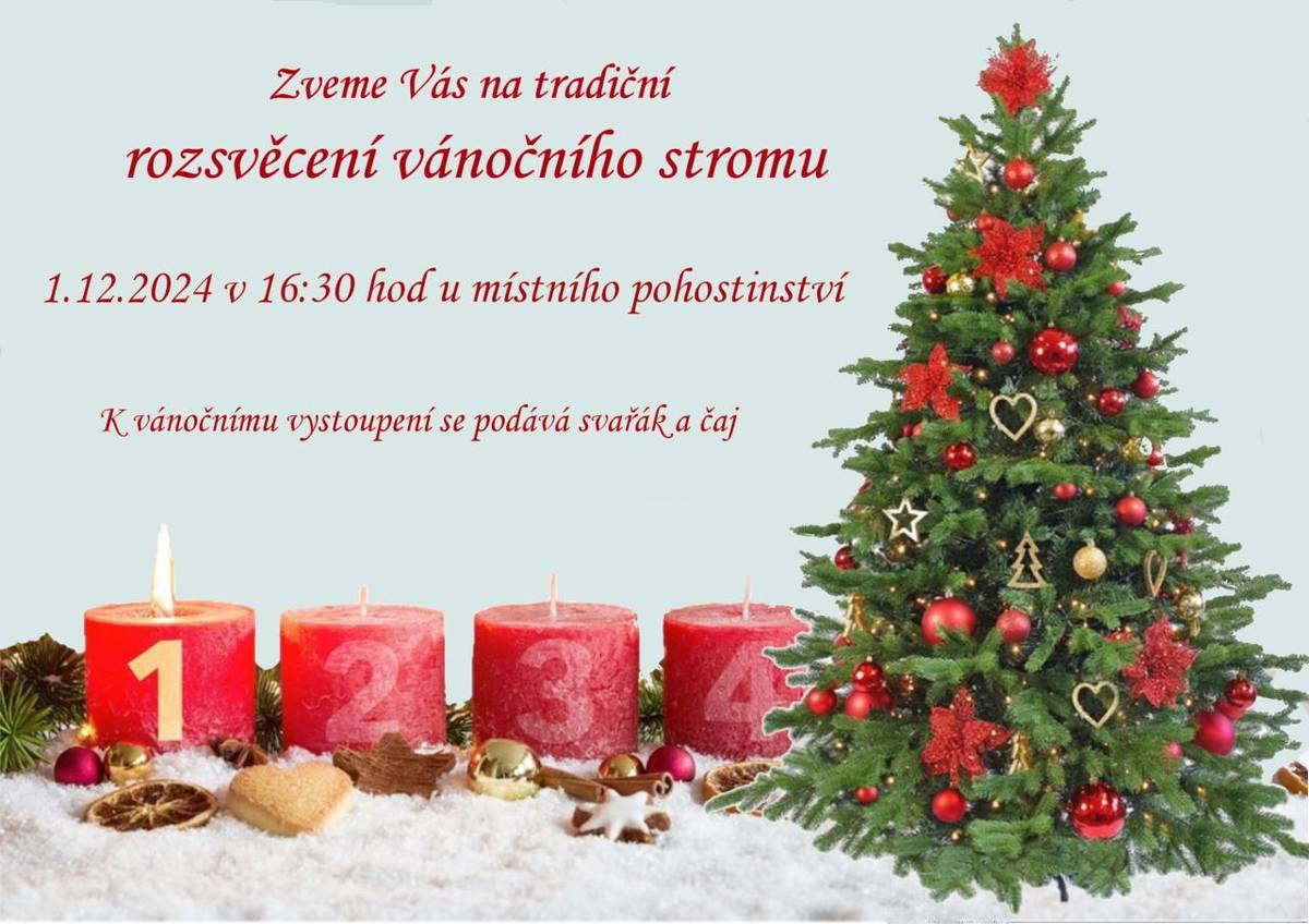 Rozsvěcení vánočního stromu a společné přivítání adventu
