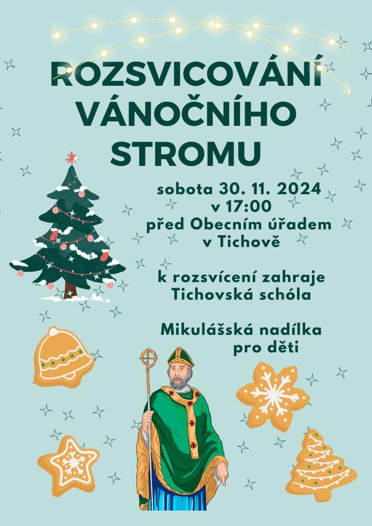 Obecní zastupitelstvo zve na tradiční akci Rozsvicování vánočního stromu, které se uskuteční v sobotu 30. 11. 2024 v 17:00.Součástí bude i mikulášská nadílka pro děti.Občerstvení zajištěno.Srdečně zvou pořadatelé.