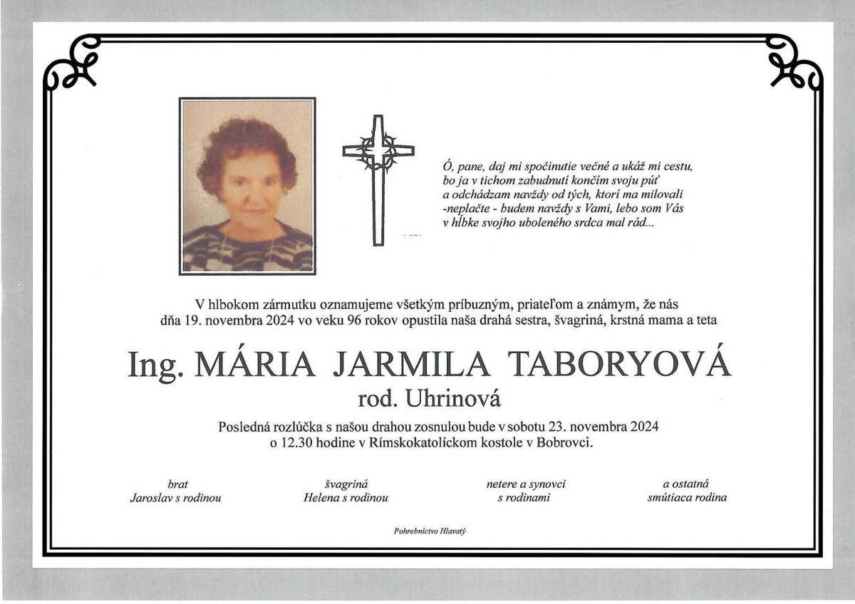 Smútočné oznámenie