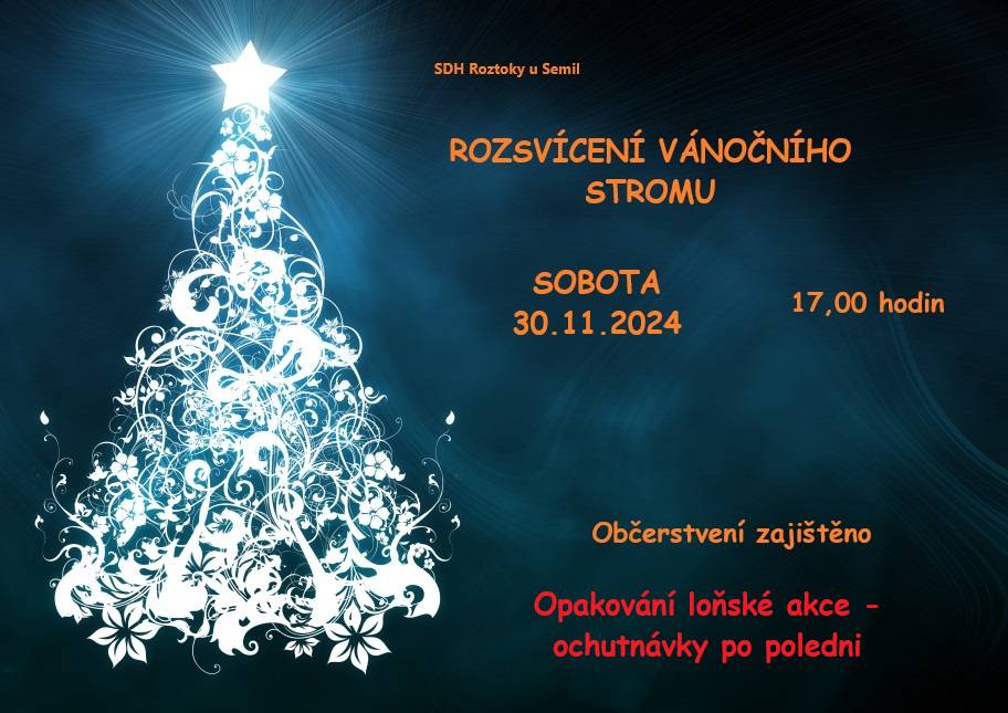 proběhne v sobotu 30.11.2024 od 17,00 hodin. Po 12.hodině ochutnávka loňské akce. Přijďte ochutnat
