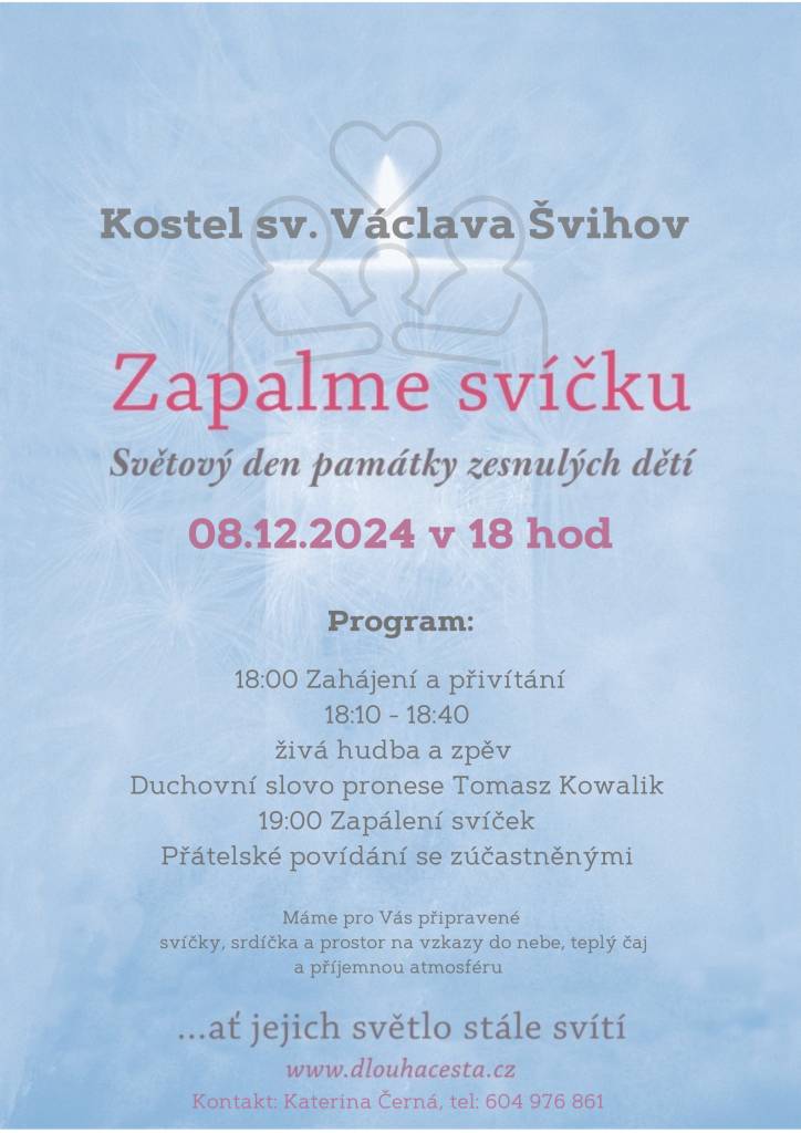 světový den památky zesnulých dětí, 8.12. 2024, kostel sv. Václava, Švihov