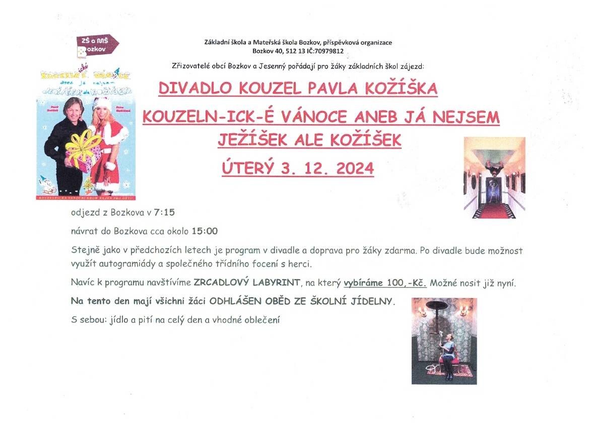 Informace pro zákonné zástupce.