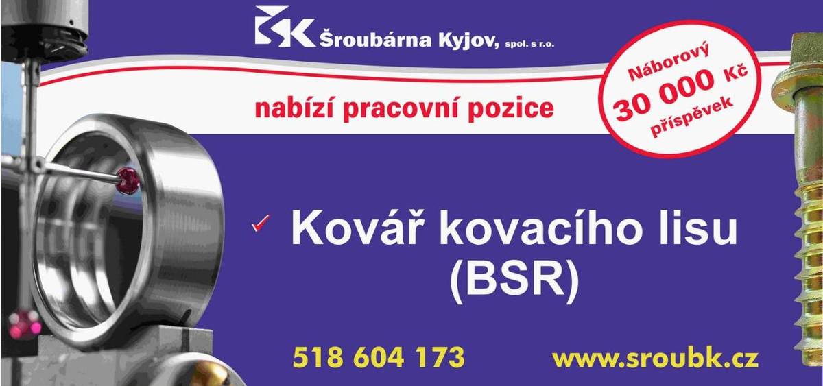 Volné pracovní místa - Šroubárna Kyjov, spol. s r.o.