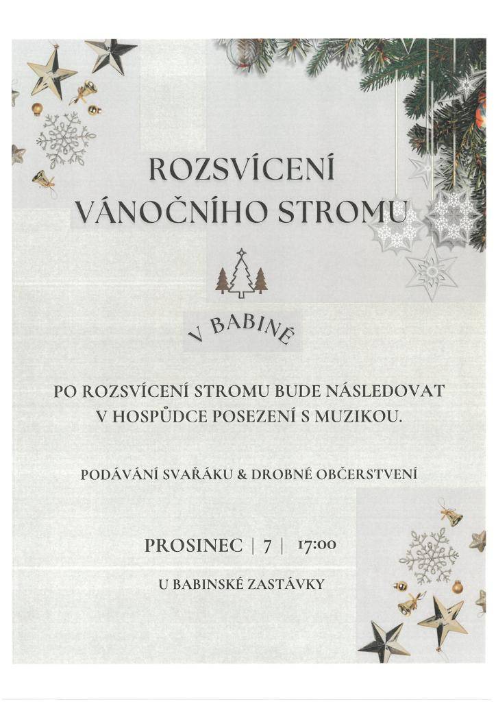 07.12.2024 od 17:00 hod.  U BABINSKÉ ZASTÁVKY