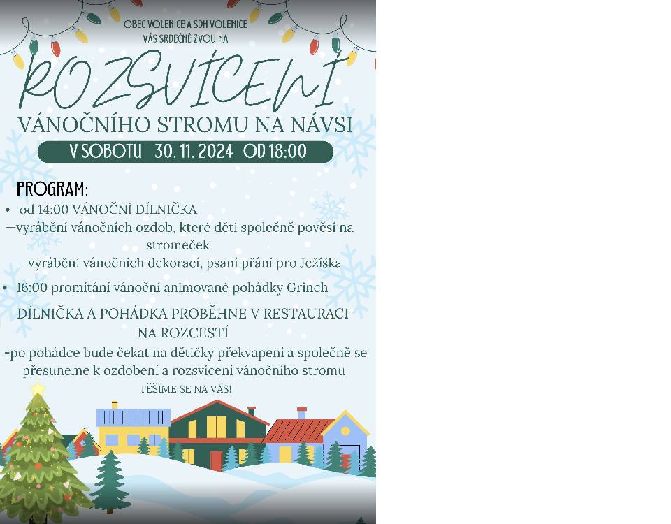 Rozsvícení vánočního stromu