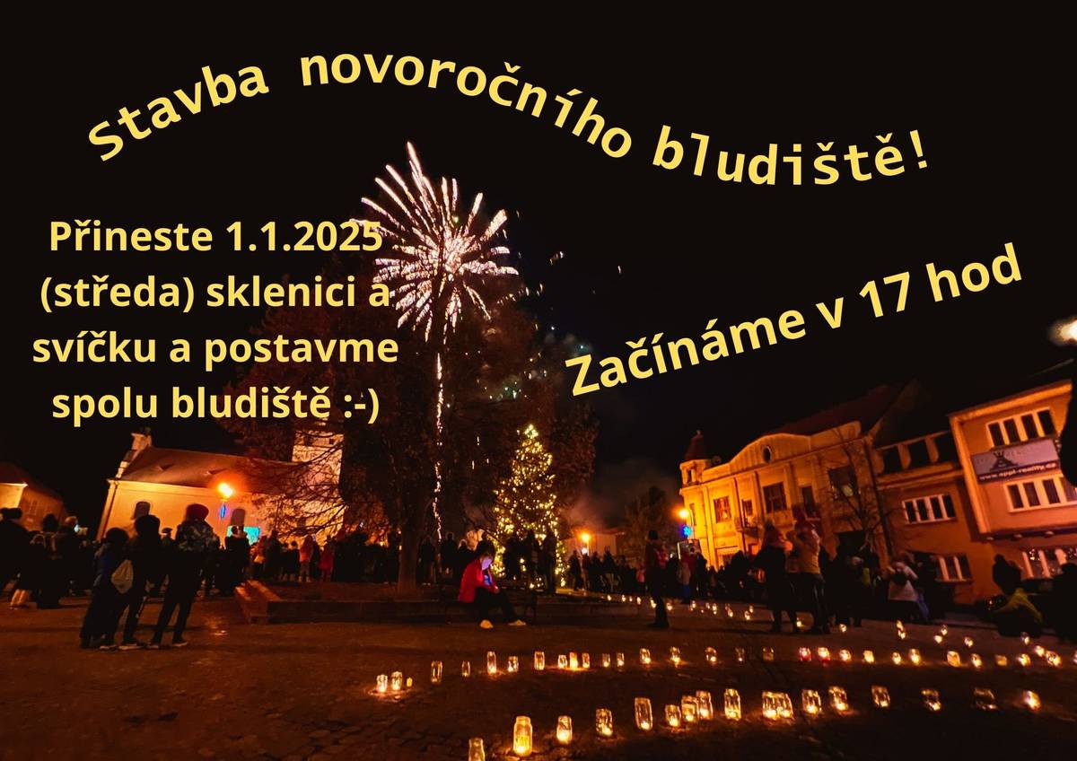 Stavba novoročního bludiště 1.1.2025