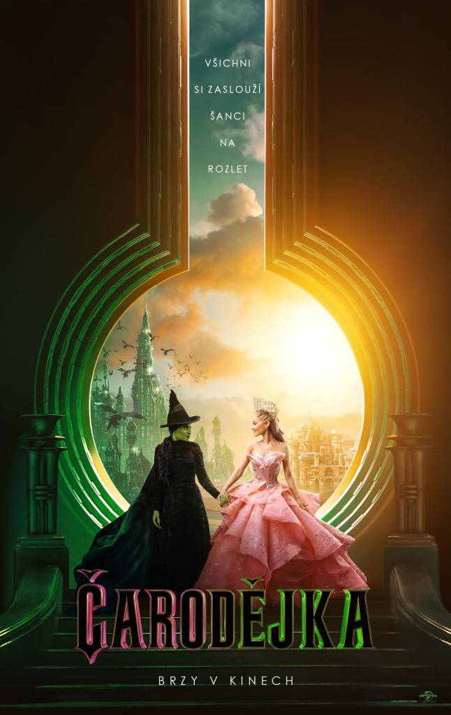 Premiéra amerického fantasy muzikálu je jedním z nejslavnějších muzikálů současnosti. Nesmrtelný příběh dvou kamarádek s magickými schopnostmi v bájné říši Oz.  V hlavních rolích Cynthia Erivo a Ariana Grande.  Česky mluveno.