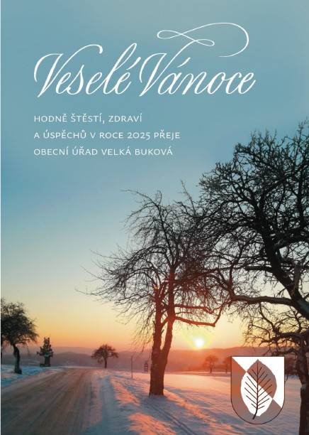Všem občanům přejeme Veselé Vánoce, hlavně hodně zdraví, lásky, pohody, porozumění a v roce 2025 ať se vám splní všechna přání.
