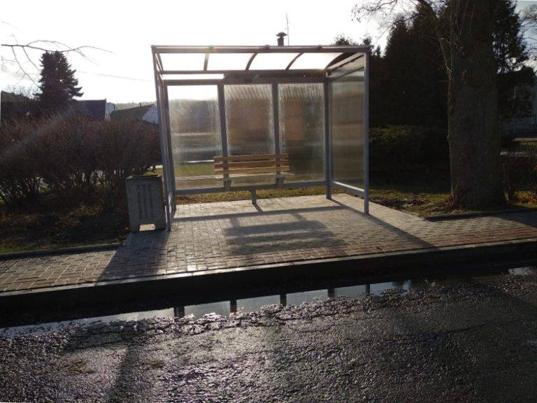 Nová autobusová zastávka směr Libušín – (prosinec 2017)