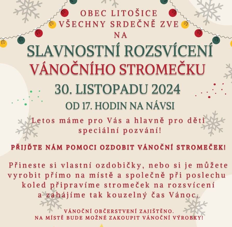 Připomínáme zítřejší rozsvícení obecního stromu