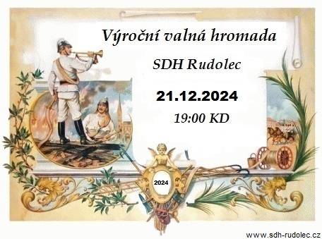 Pozvánka na Výroční valnou hromadu SDH Rudolec
