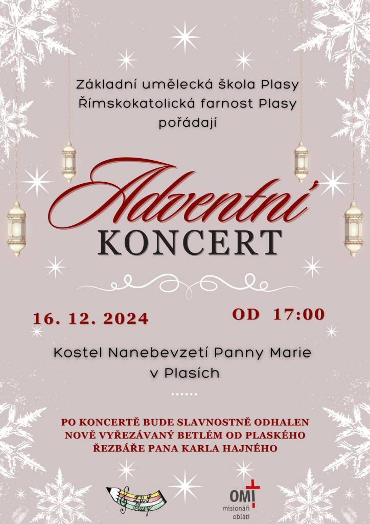 16.12.2024 od 17:00 hod.  kostel Nanebevzetí Panny Marie v Plasích