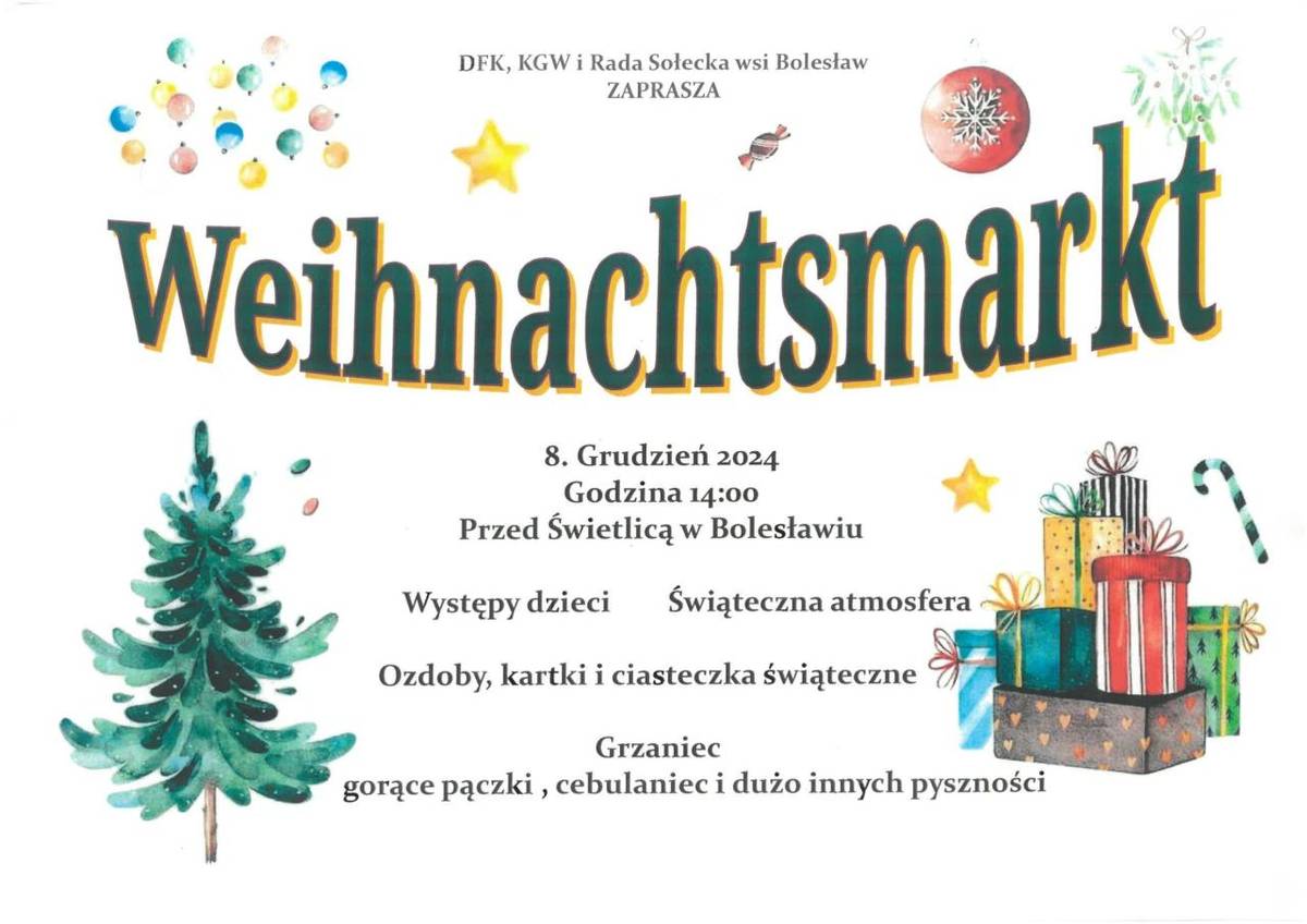 Pozvánka na vánoční trhy v Boleslawi