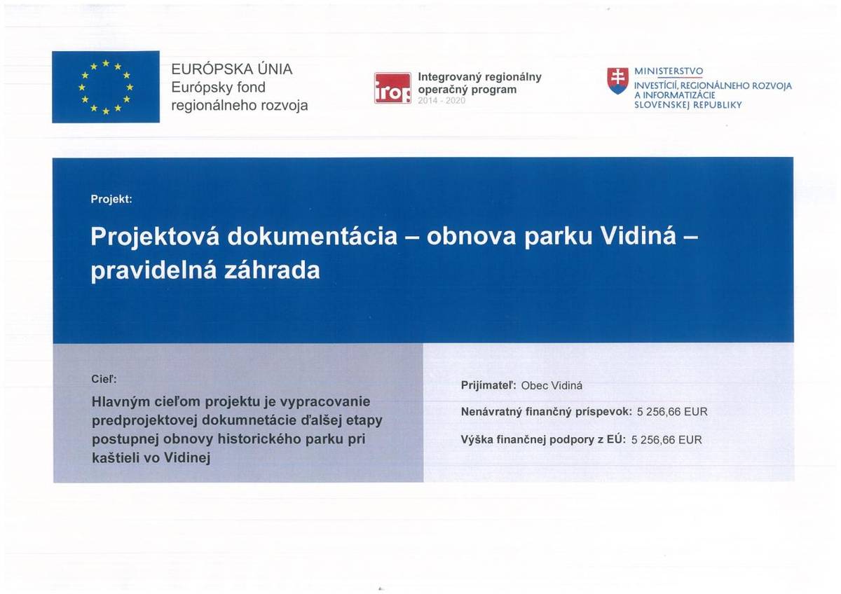 oznámenie o realizácii projektu