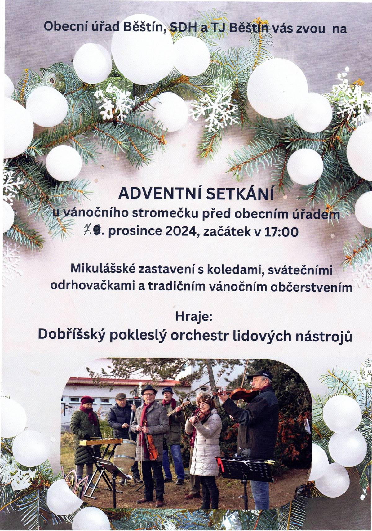 V sobotu 7.12. od 17.00 hod.