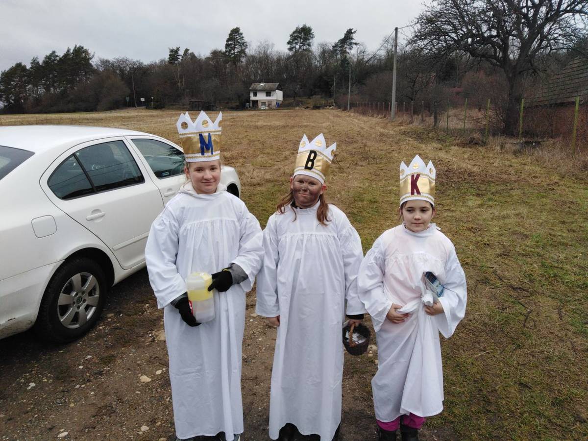 Nejen Hlince, Dolany a Ptyč navštívili počátkem roku 2019 Tři králové - Kašpar, Melichar a Baltazar...