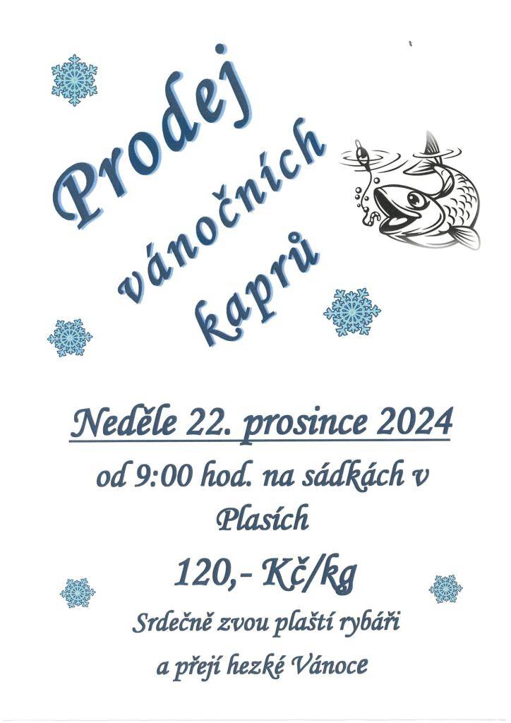 22. 12. 2024 od 9:00 hodin  sádky v Plasích