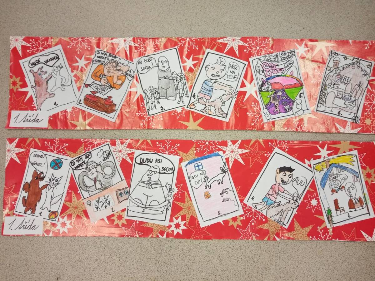 Naše škola je zapojena do aktivit MAP, projektu Knížka pro tebe a Jazykové stezky AJ. Právě proběhla soutěž Vánoční komiks, naše práce jsou nyní vystaveny v ZŠ Šumvald, pak budou k vidění 19.12.2024 v obecní knihovně v Dlouhé Loučce.