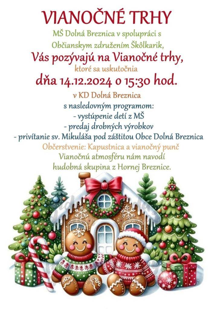 pozvánka na vianočné trhy