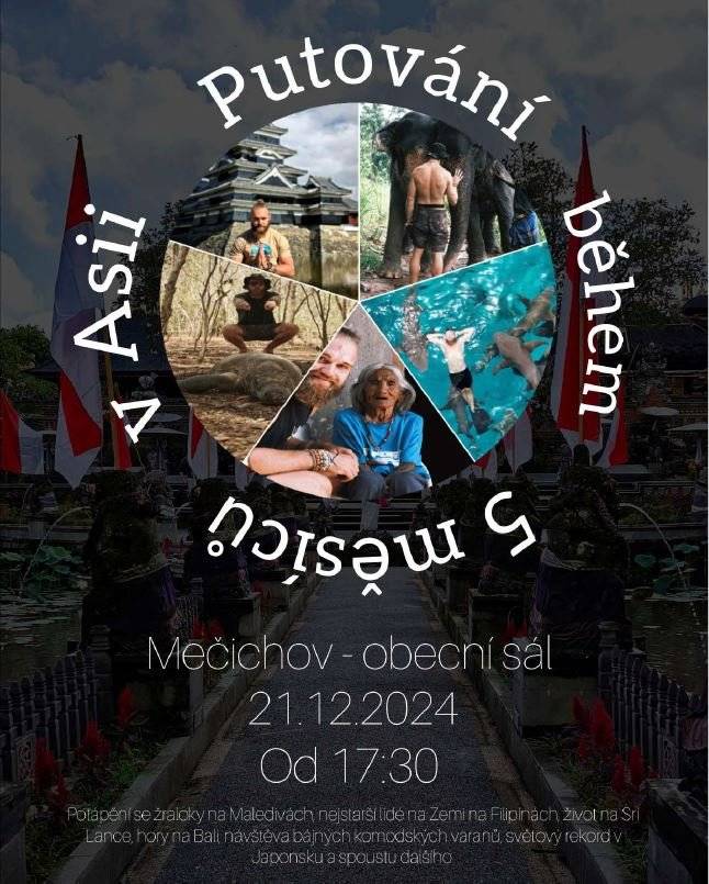 V sobotu 21.12.2024 od 17:30 hodin se v místním sále uskuteční beseda s Filipem Malým.