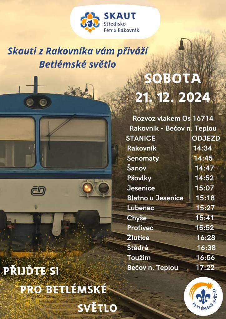 Skautské středisko Fénix z Rakovníka zajišťuje Betlémské světlo.