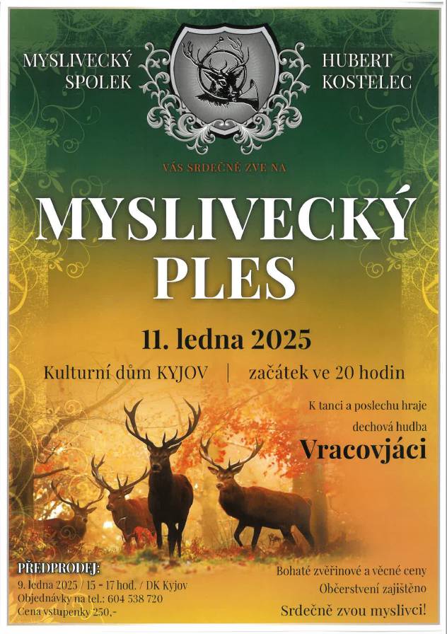Myslivecký ples - 11.1.2025
