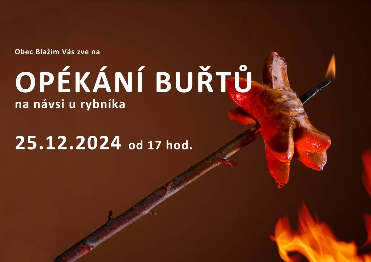 Kdy:            25.12.2024 Kde:            Obec Blažim  na návsi u rybníka Od kolika:  17:00 hodi
